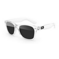 Clear Frame Retro Sunglasses with Arm Imprint
